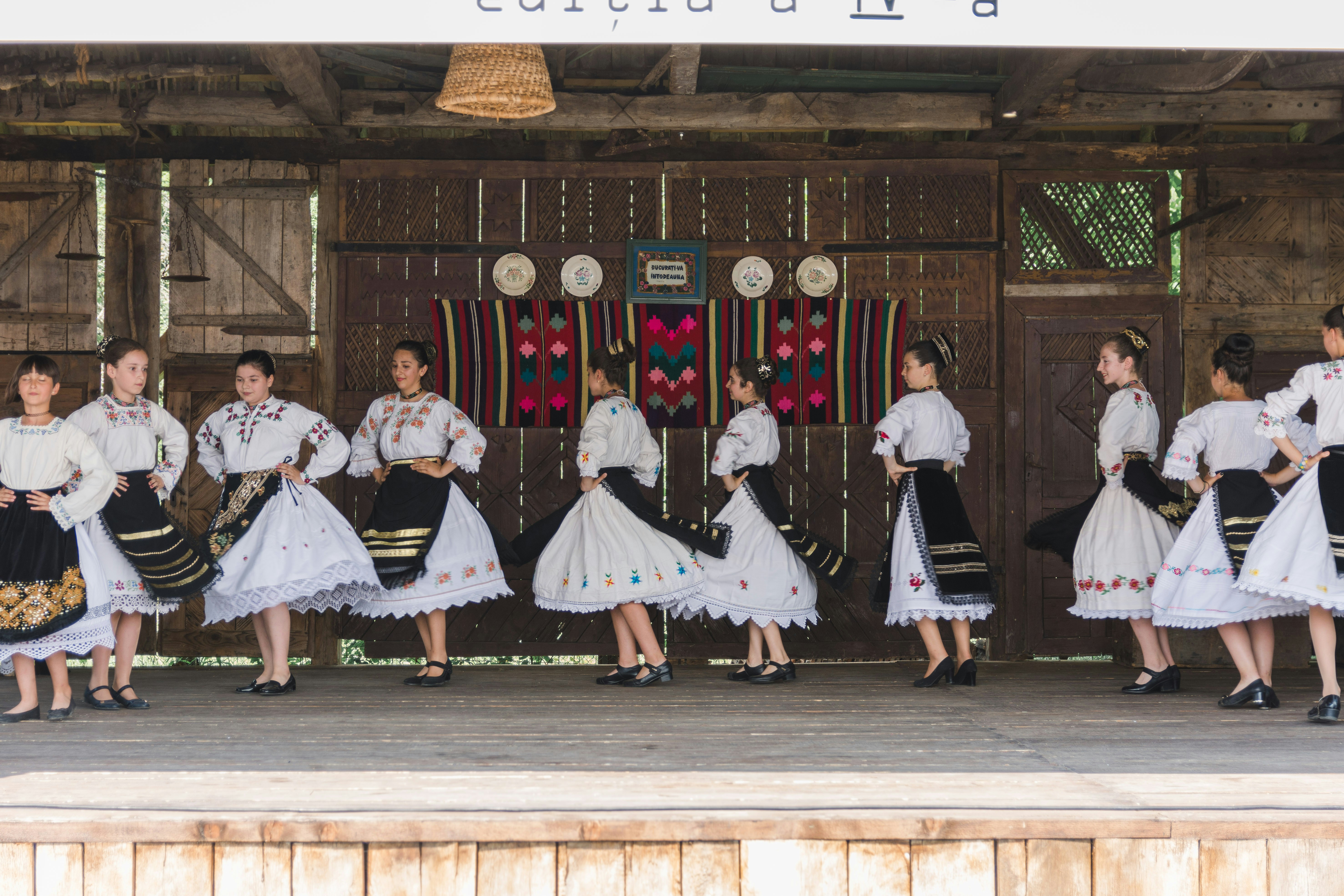 Romanian folk dancers